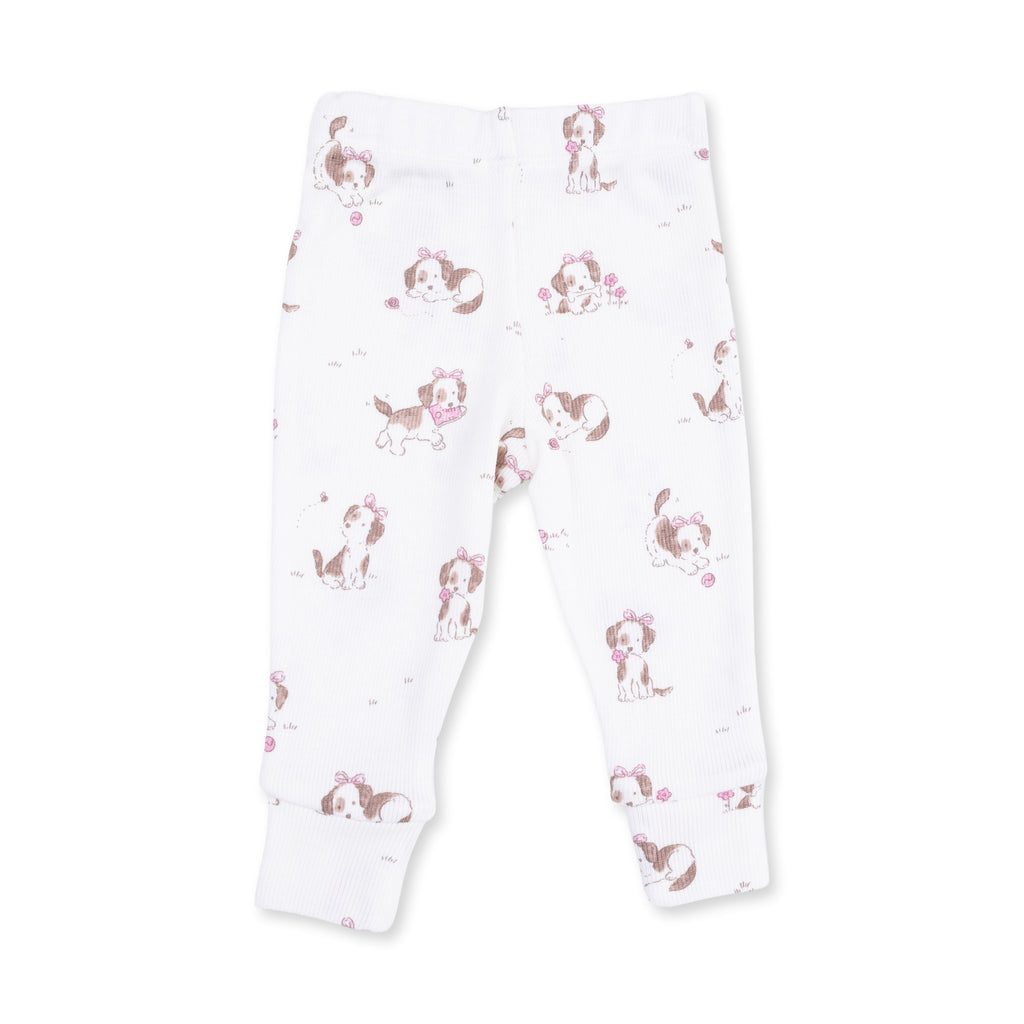 Explorer Puppy Pink - Long Sleeve Ruffle Top and Pant