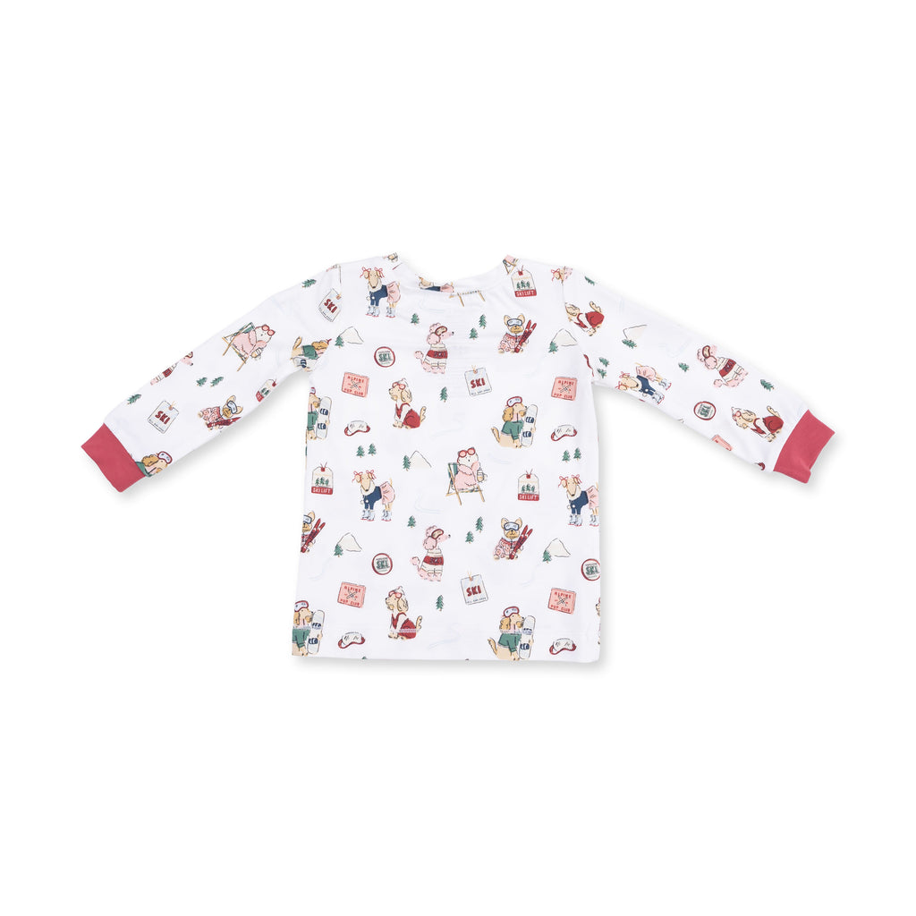 Winter Sports Dogs Pink - Long Sleeve Loungewear Set