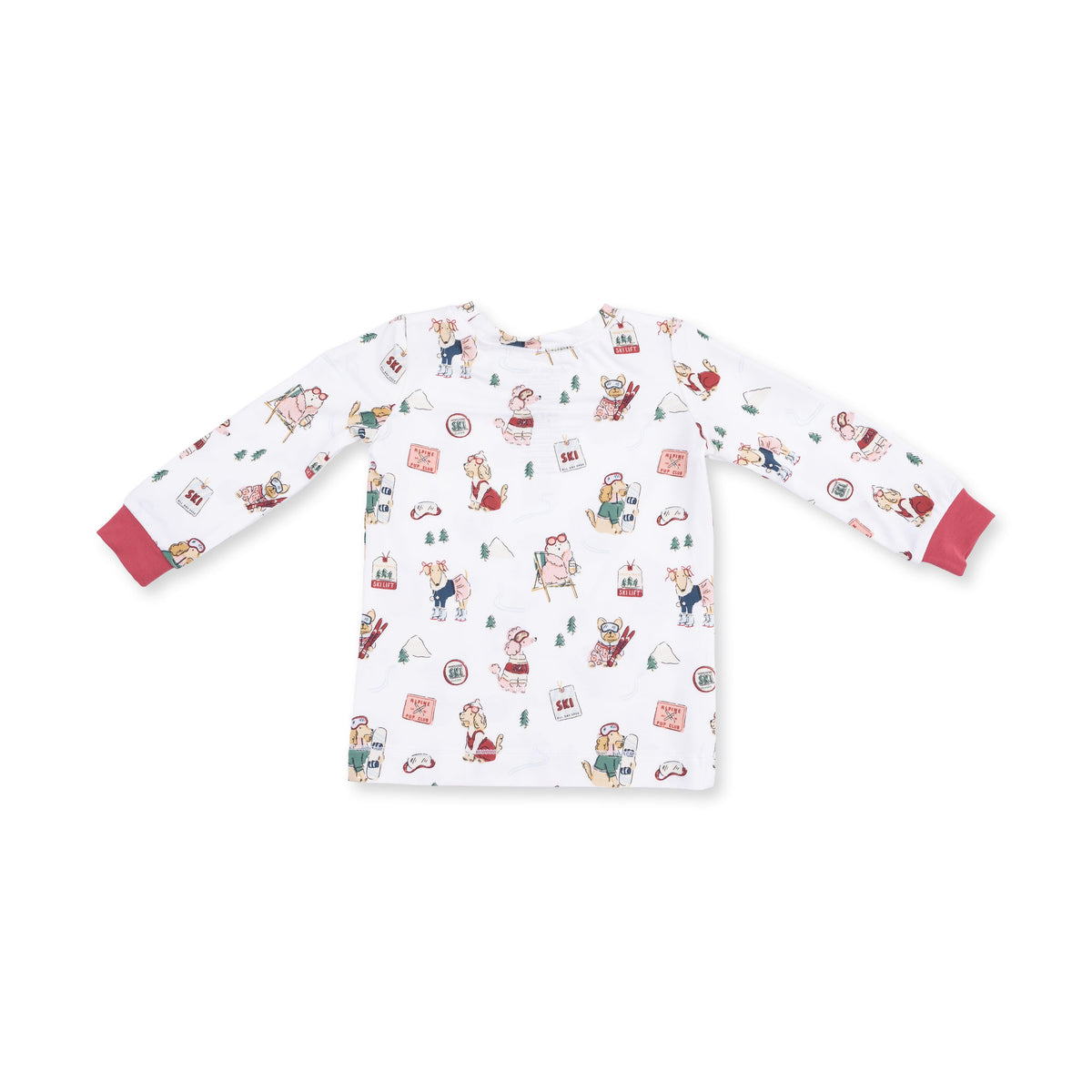 Winter Sports Dogs Pink - Long Sleeve Loungewear Set