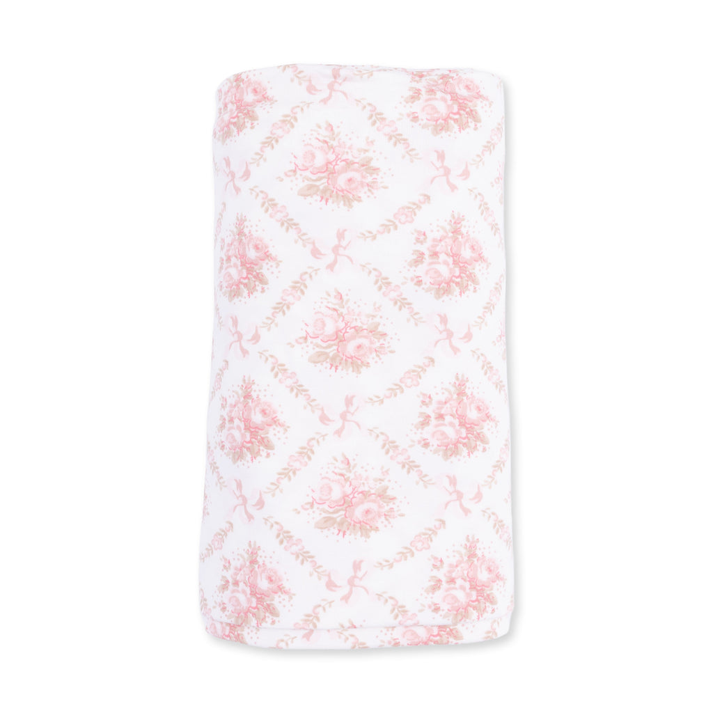 Rose Bow Lattice - Swaddle Blanket