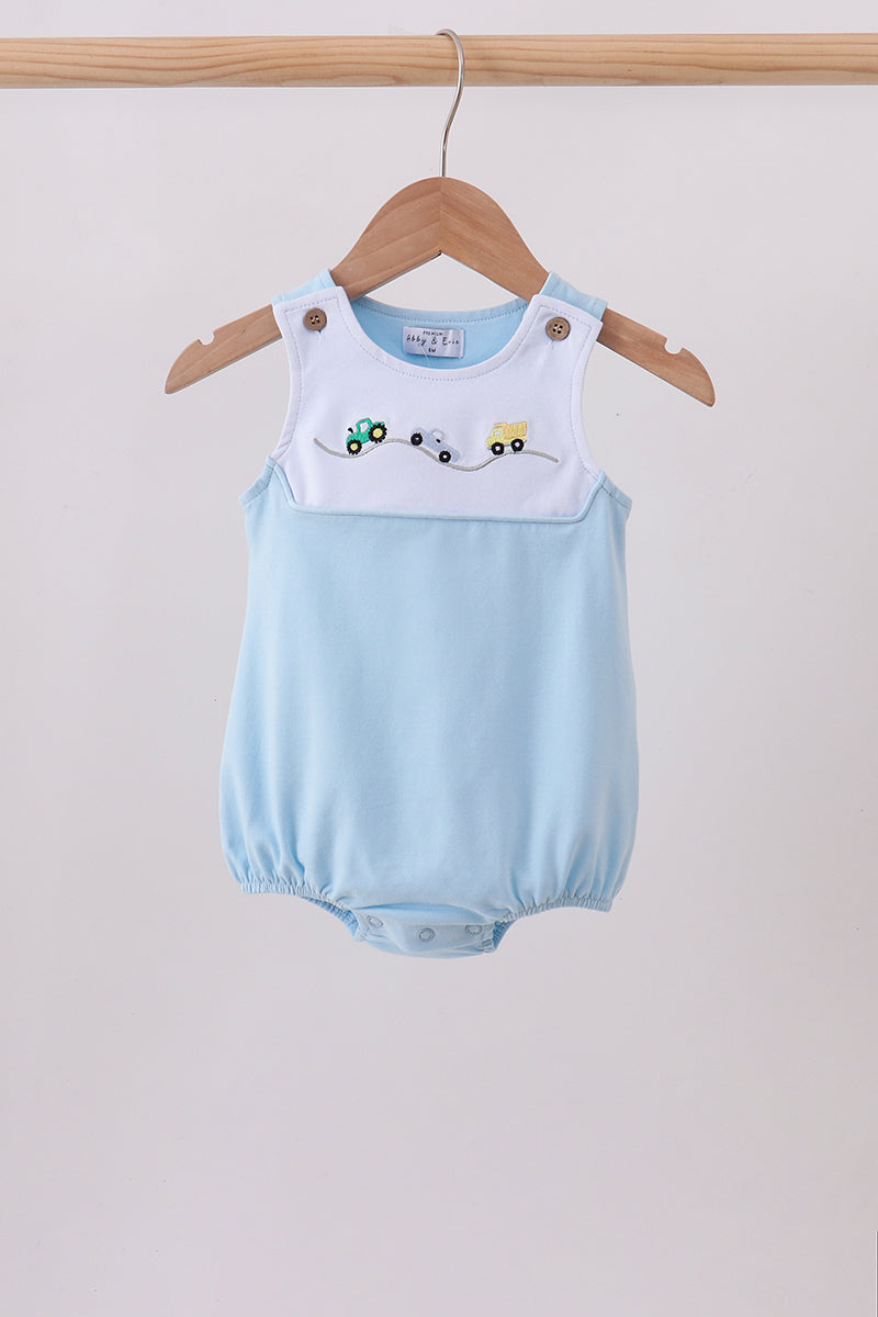 Blue Vehicle Embroidered Bubble