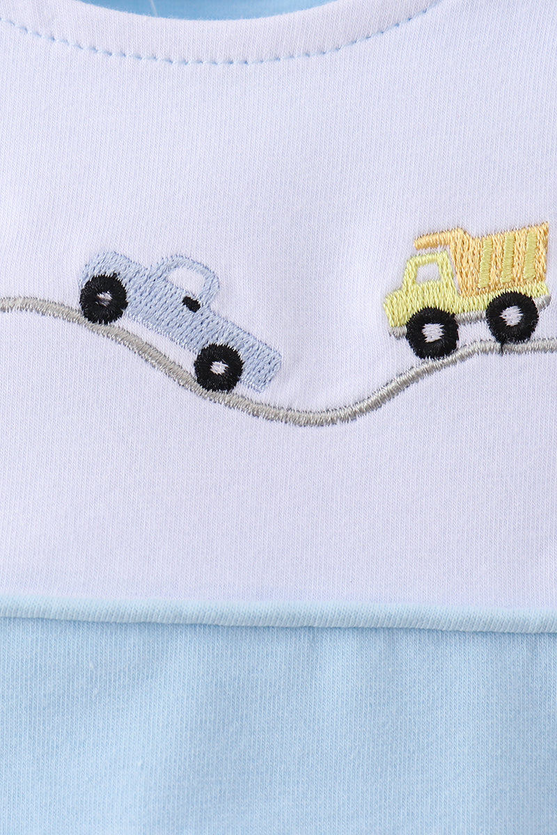 Blue Vehicle Embroidered Bubble