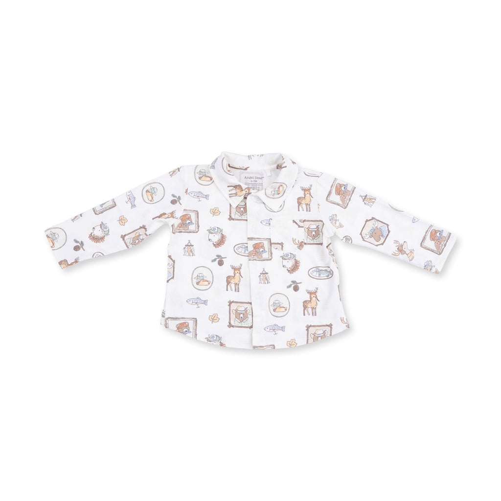 Woodson's Family Cabin - Long Sleeve Polo Button Up
