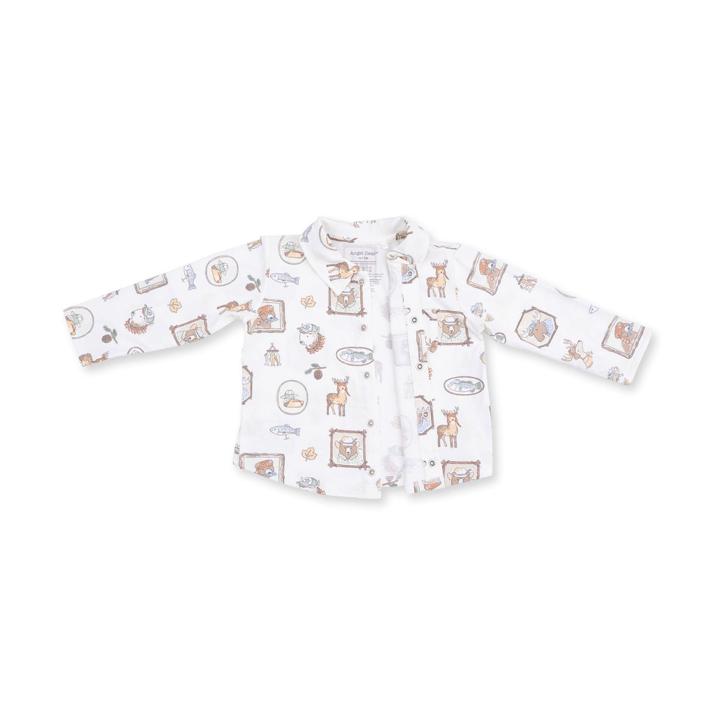 Woodson's Family Cabin - Long Sleeve Polo Button Up