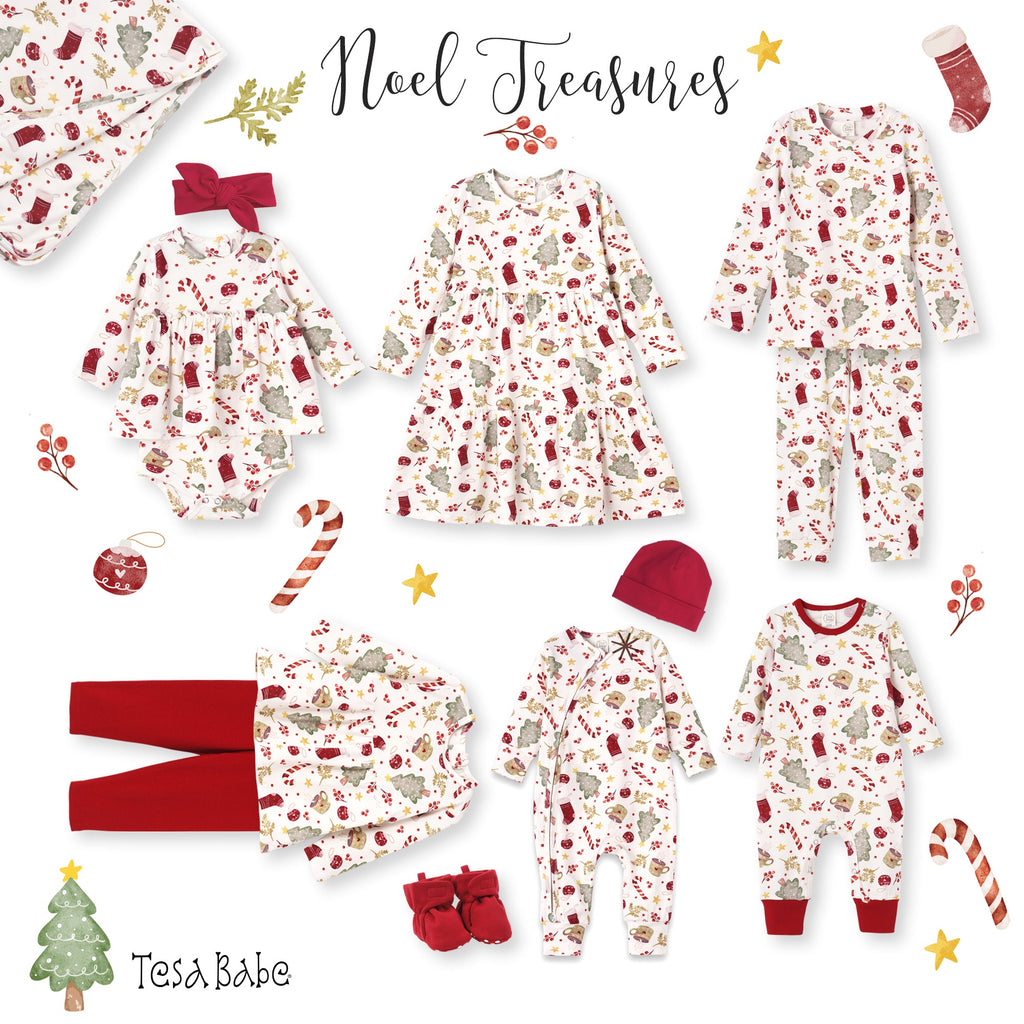 Bamboo Holiday Baby Zip Romper – Christmas One-Piece Pajamas