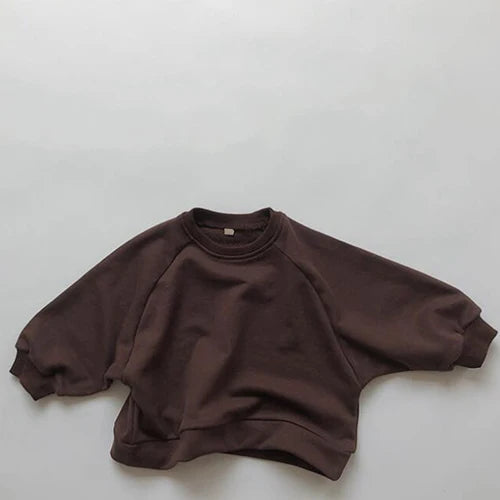 Neutral Cotton Sweatshirt Top
