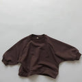 Neutral Cotton Sweatshirt Top