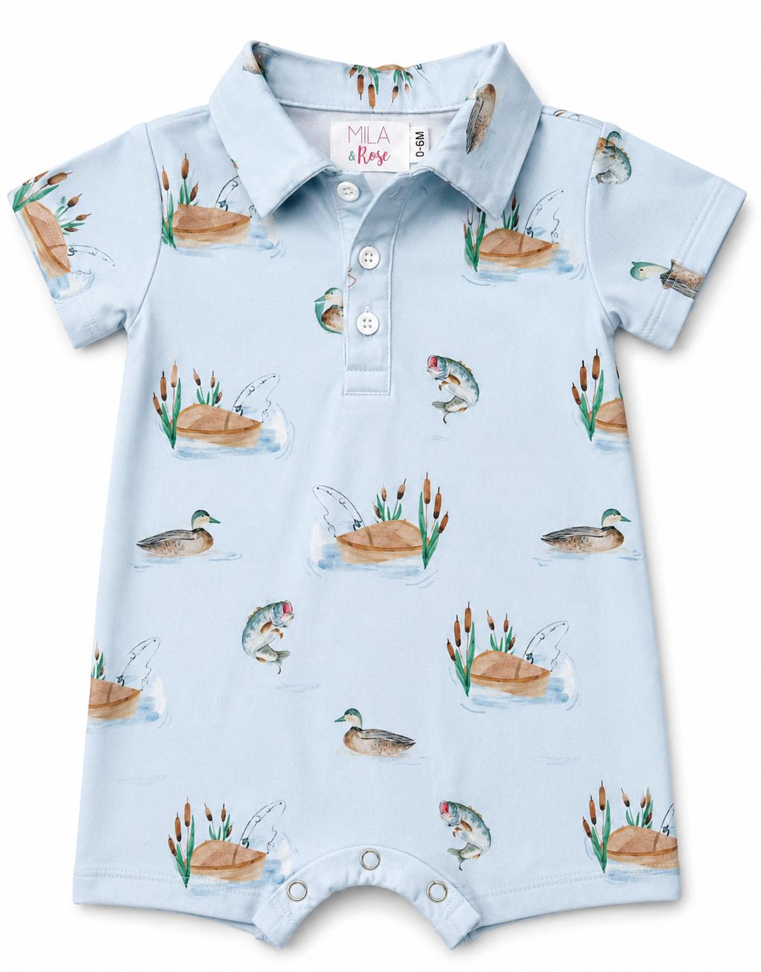 Lake Day Polo Shorty One-Piece