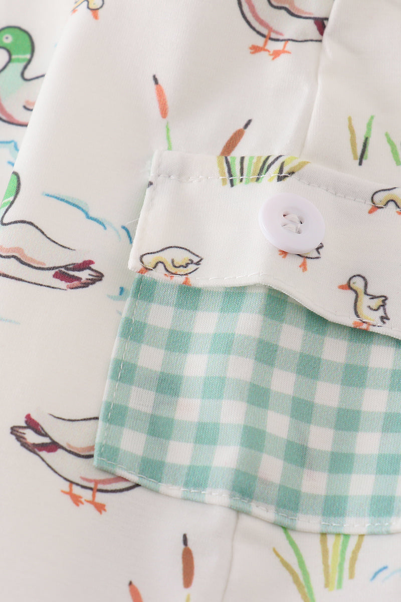 Sage Mallard Floral Jon Jon