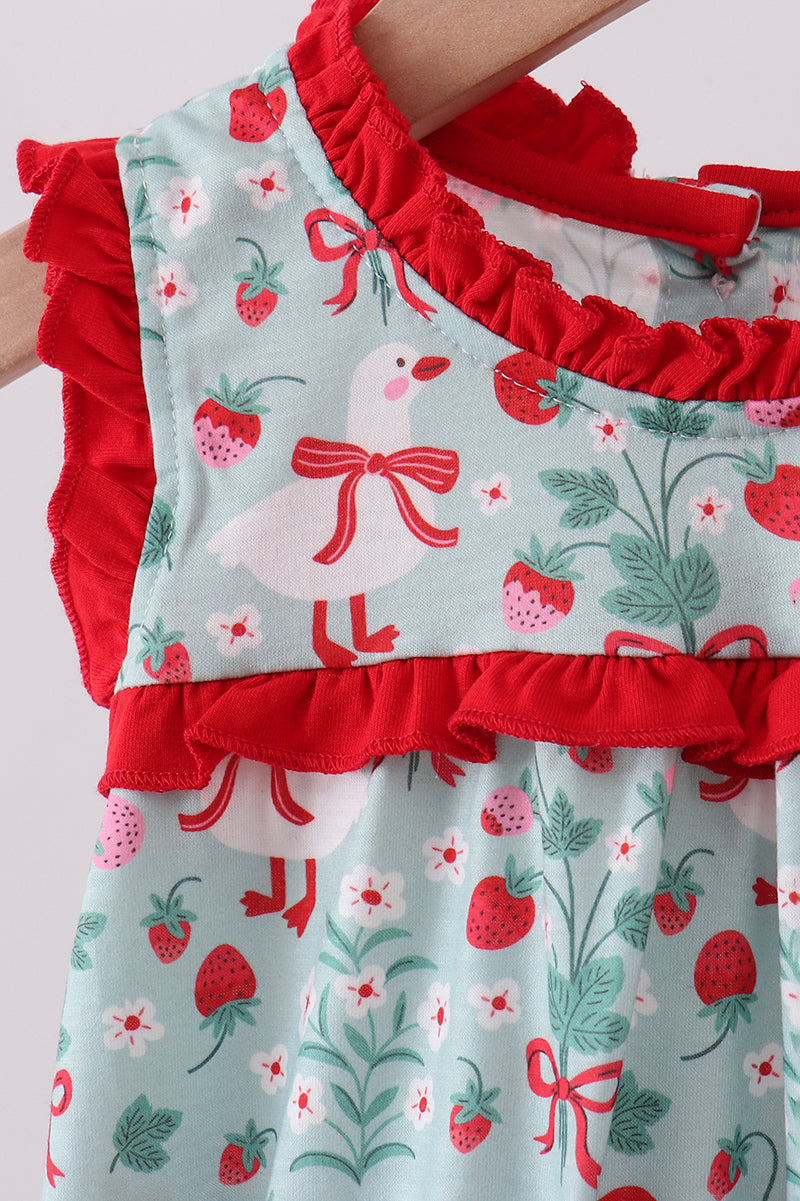 Strawberry Goose Ruffle Bubble