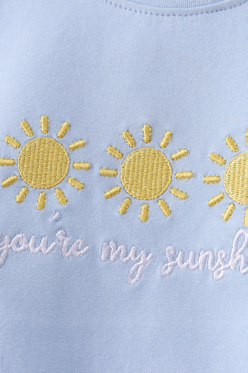 You're my sunshine embroidery Stripe Set