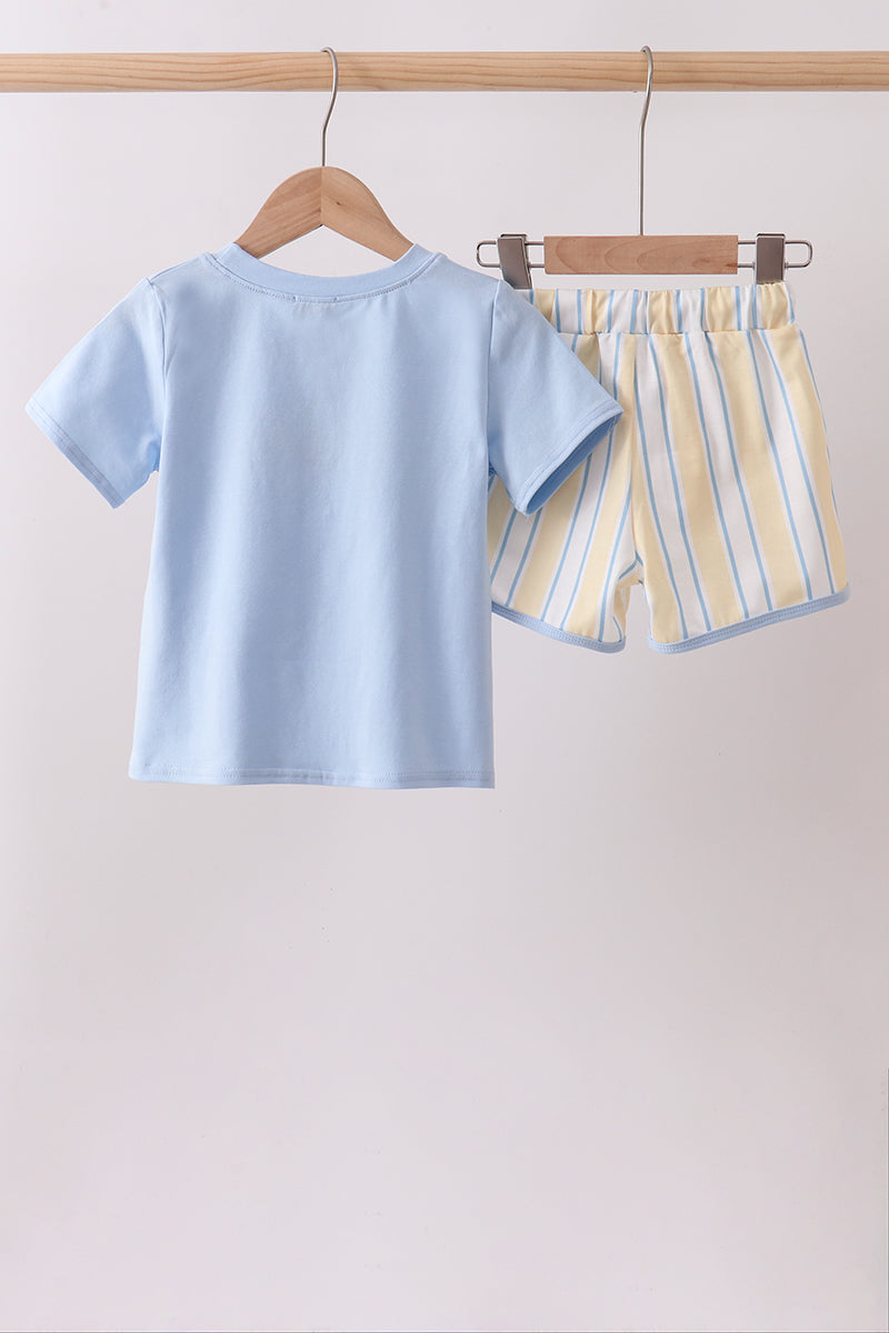 You're my sunshine embroidery Stripe Set