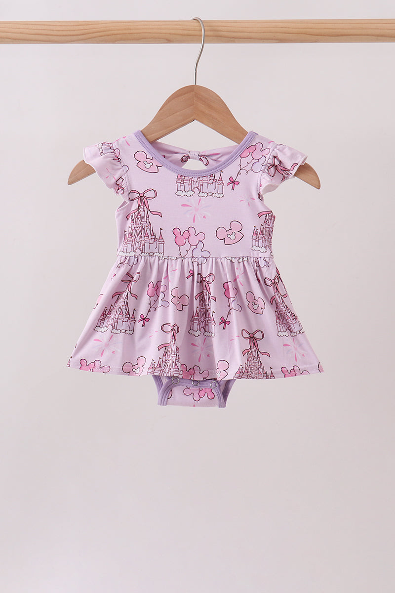 Purple Castle bamboo Ruffle Bubble