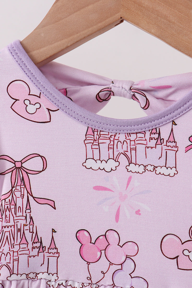 Purple Castle bamboo Ruffle Bubble
