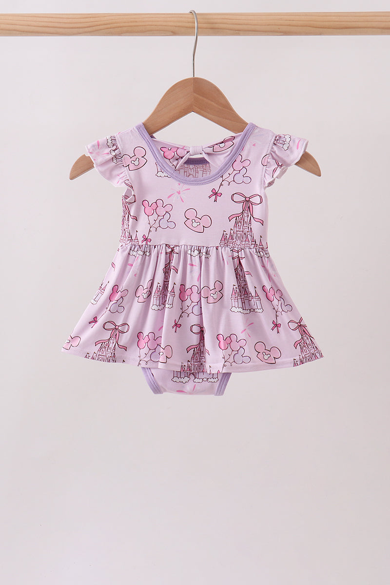 Purple Castle bamboo Ruffle Bubble