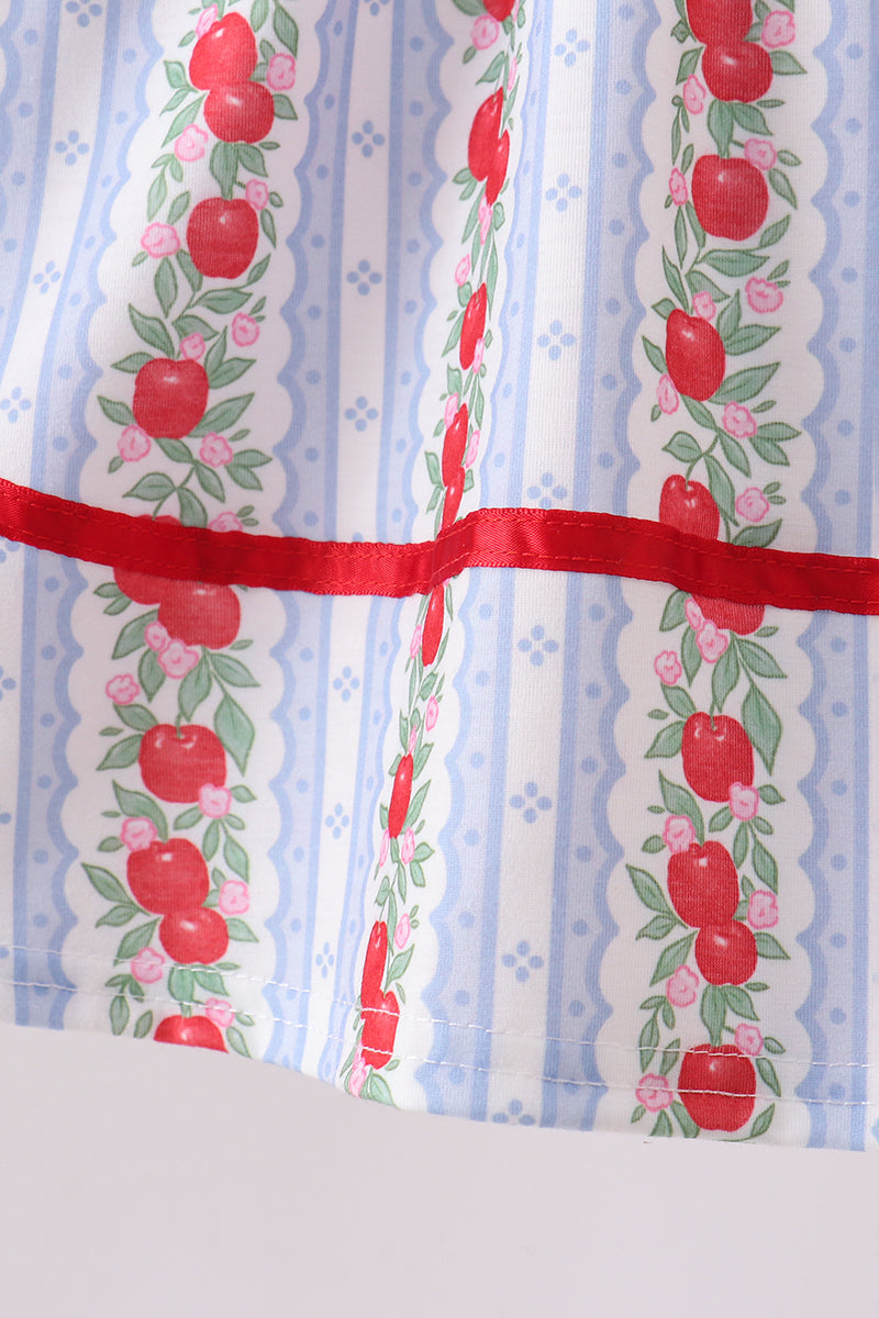 Red Apple Embroidered Set