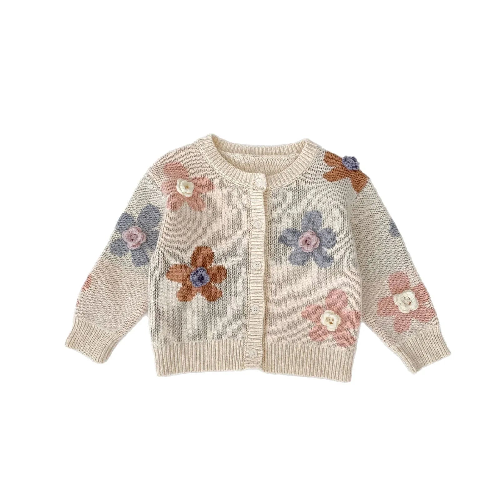 Floral Jacquard Knitted Cardigan