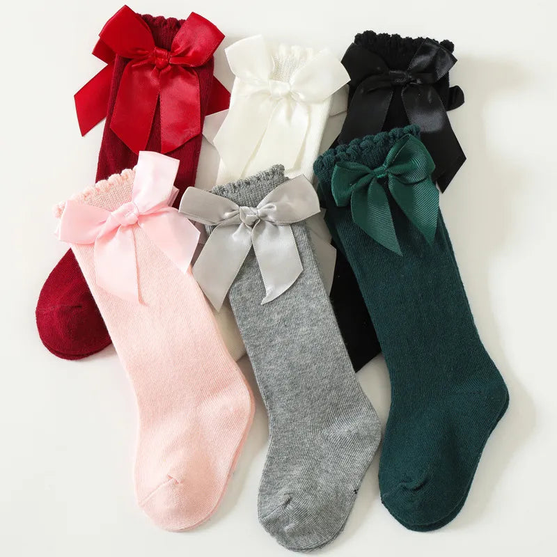 Knee High Bow Detail Socks