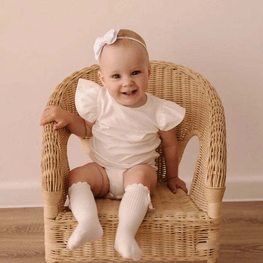 Knee High Bow Detail Socks
