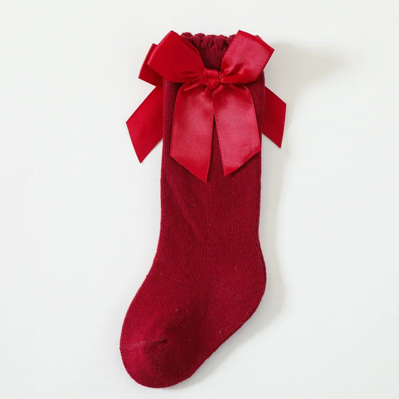 Knee High Bow Detail Socks