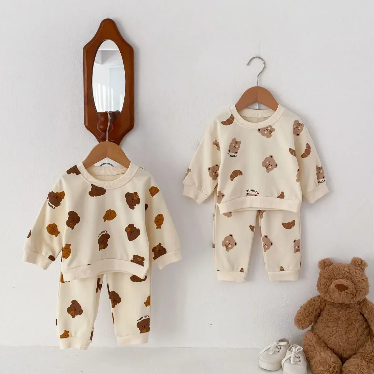 Teddy Bear Croissant Jogger Set