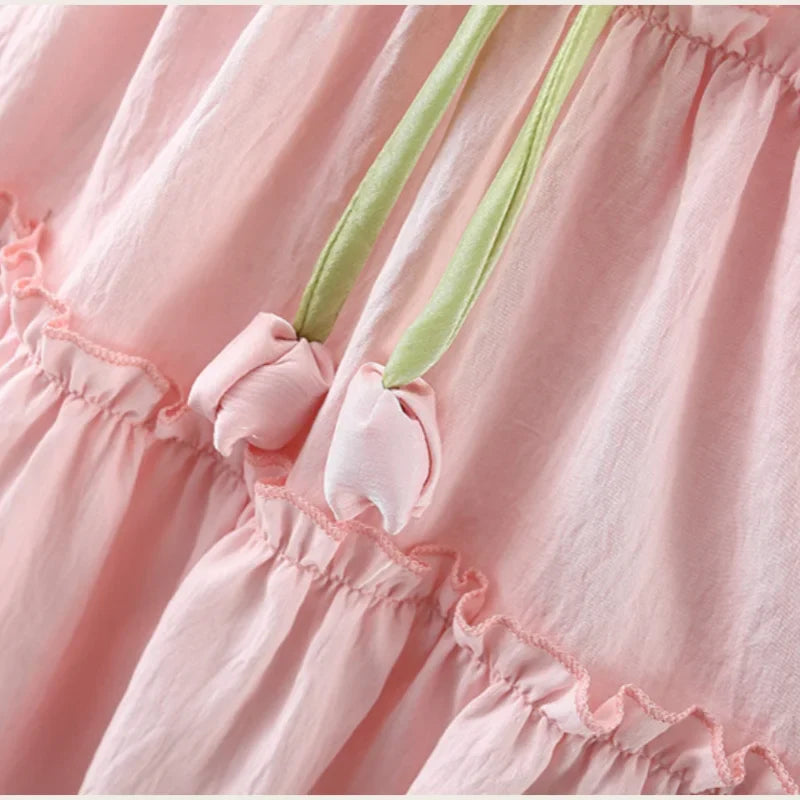 Pink Tulip Fly Sleeve Dress