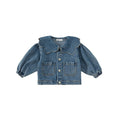 Turn-down Collar Denim Top