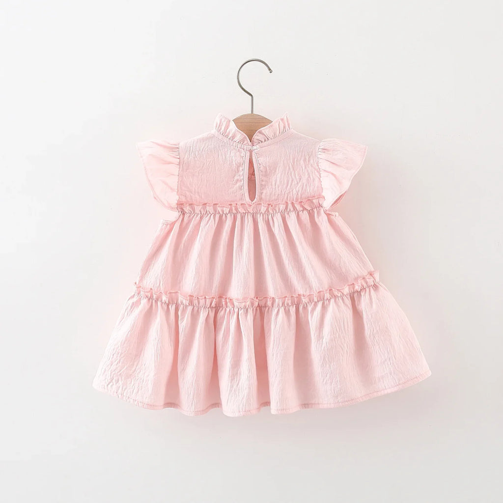 Pink Tulip Fly Sleeve Dress
