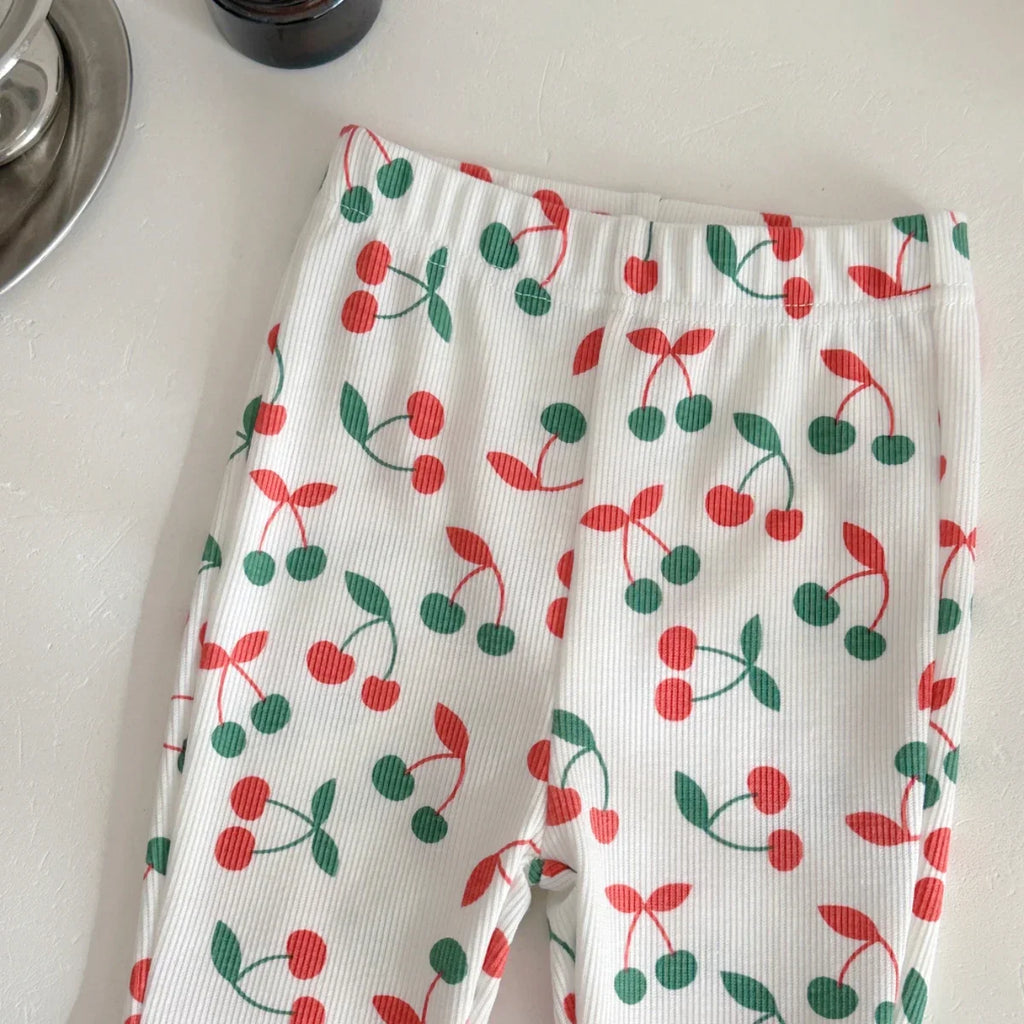 Cherry Embroidery Lapel Set