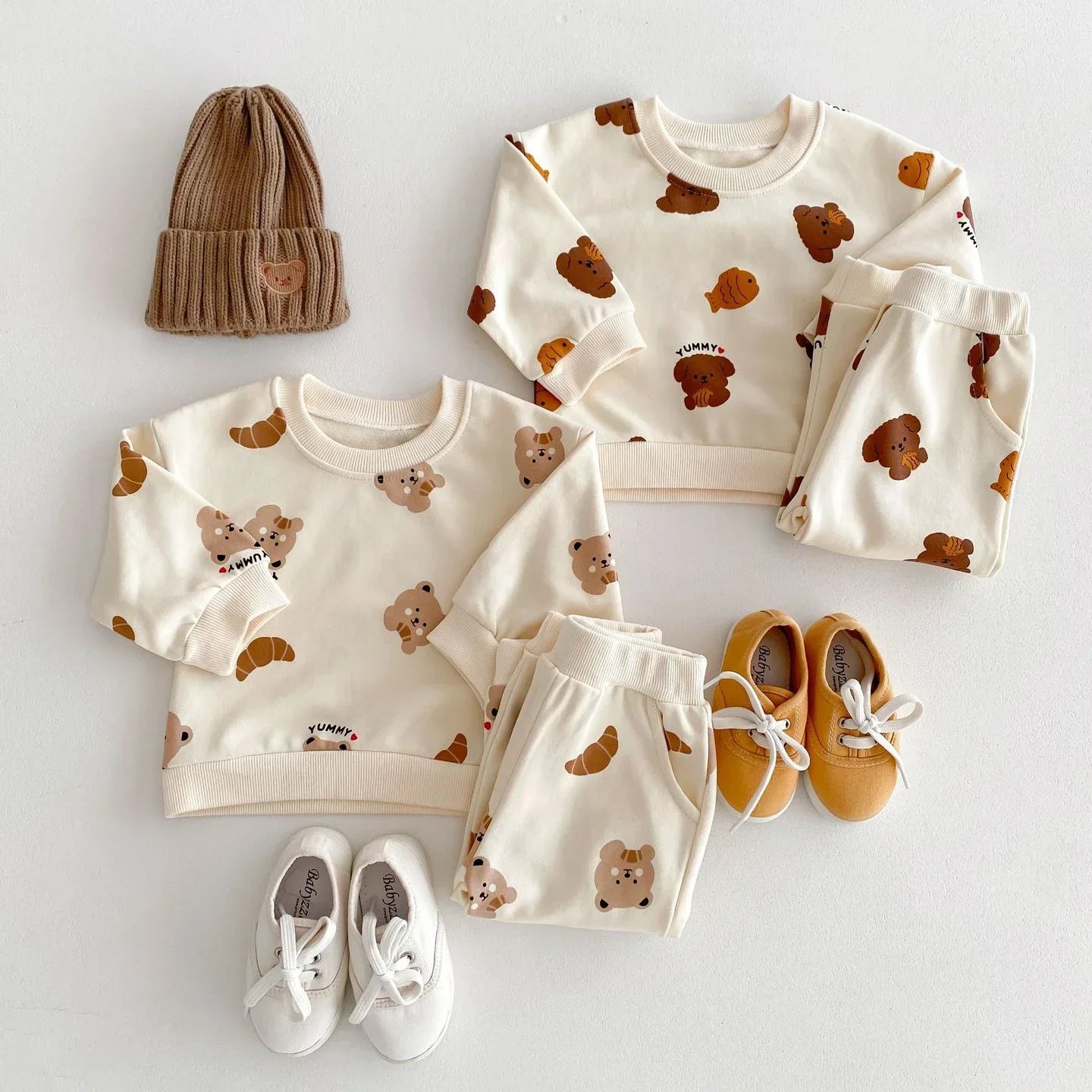 Teddy Bear Croissant Jogger Set
