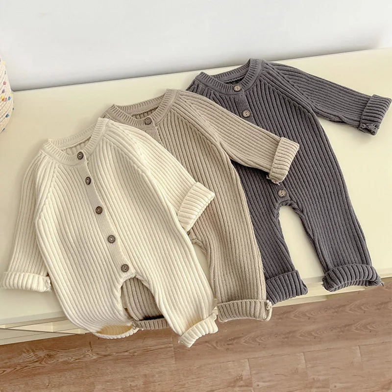 Soft Neutral Knit Jumpsuit