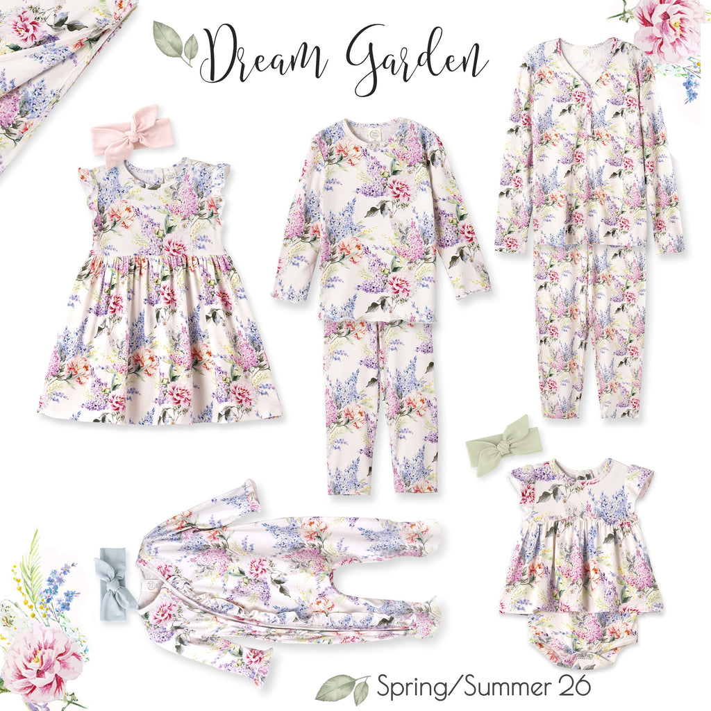 Dream Blossom Soft Bamboo Baby Girl Floral Zipper Romper