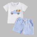 Boys Casual Stripe Shorts Set