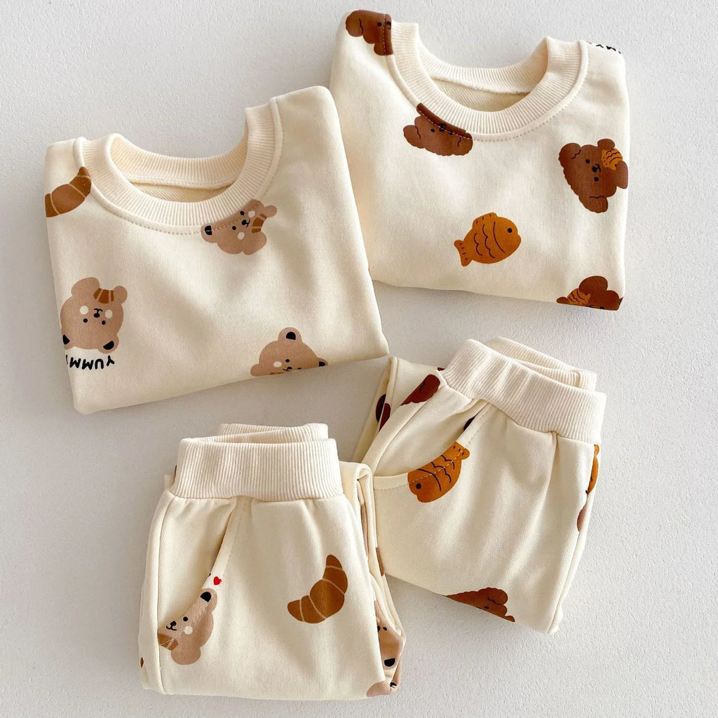 Teddy Bear Croissant Jogger Set