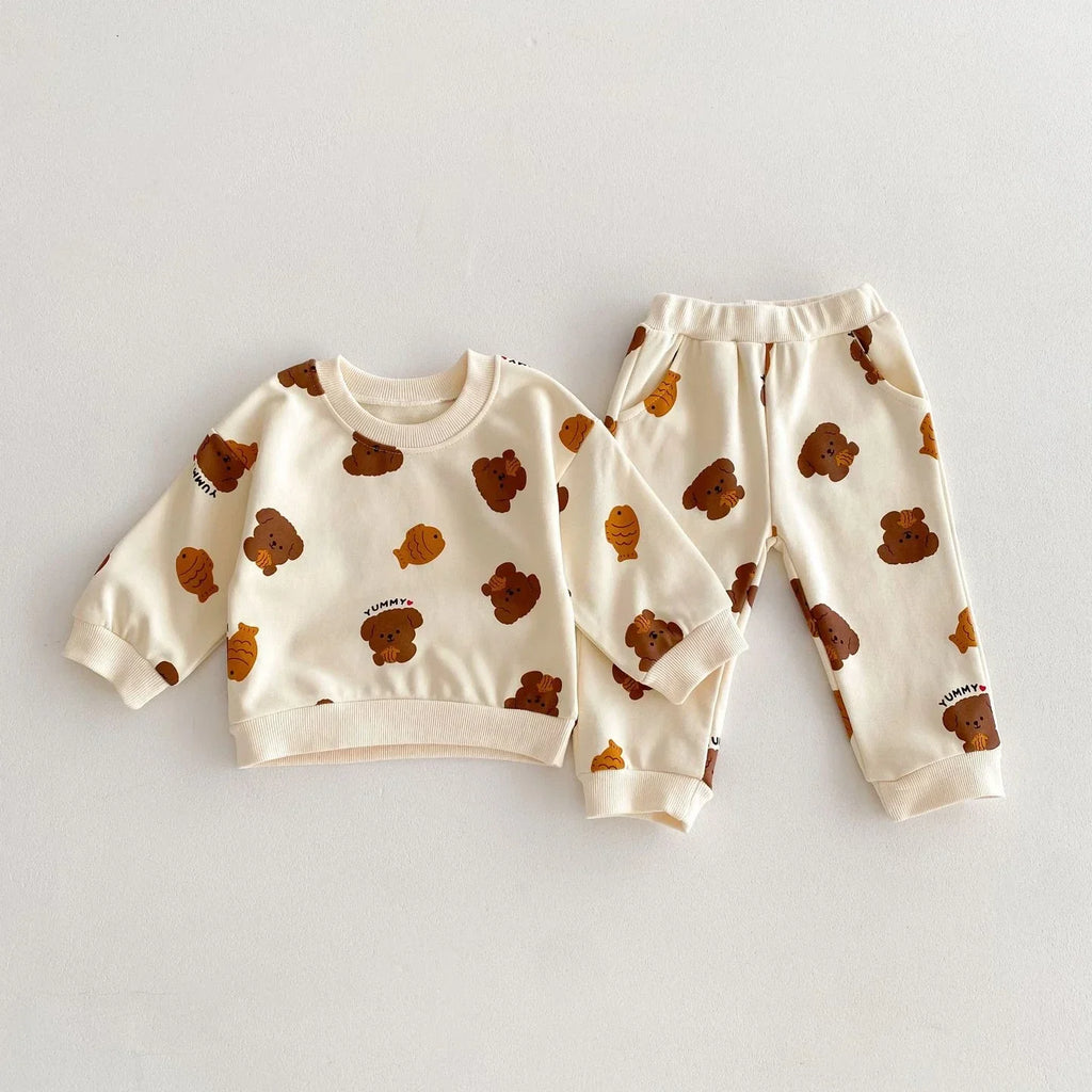 Teddy Bear Croissant Jogger Set