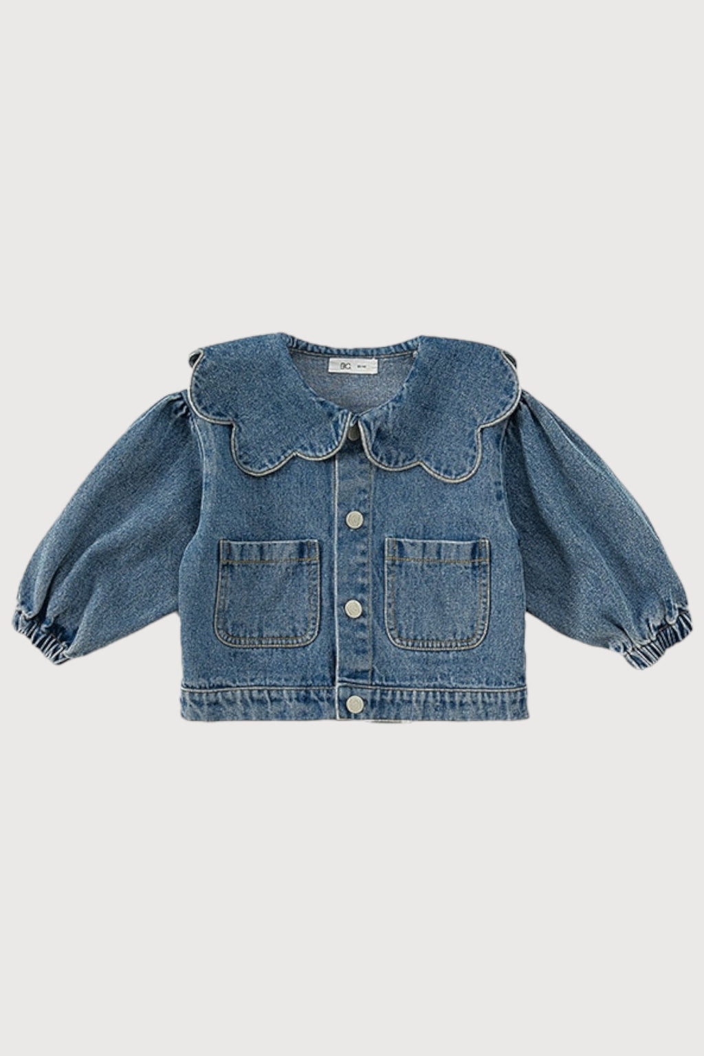 Turn-down Collar Denim Top