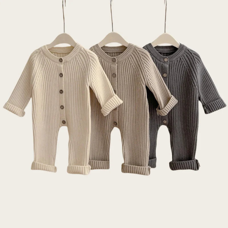 Soft Neutral Knit Jumpsuit