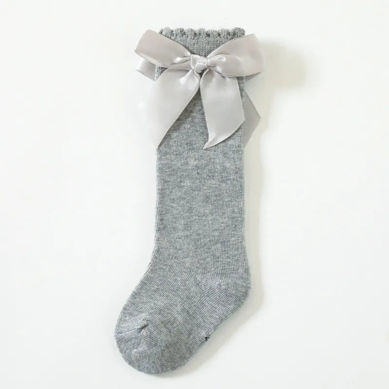 Knee High Bow Detail Socks