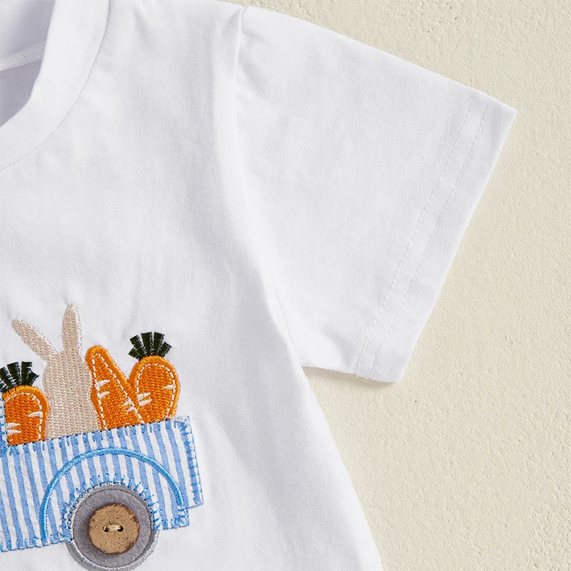 Boys Casual Stripe Shorts Set