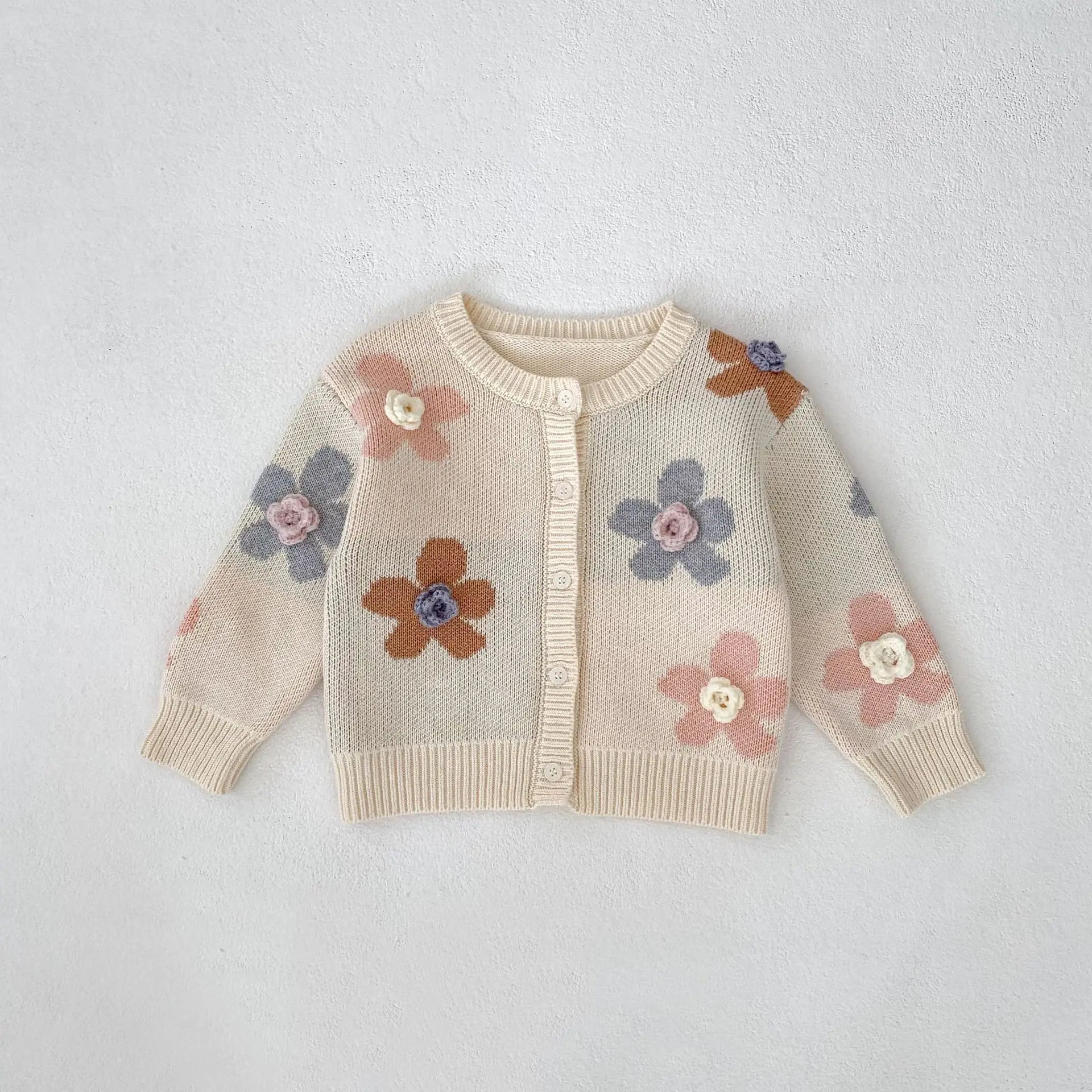Floral Jacquard Knitted Cardigan