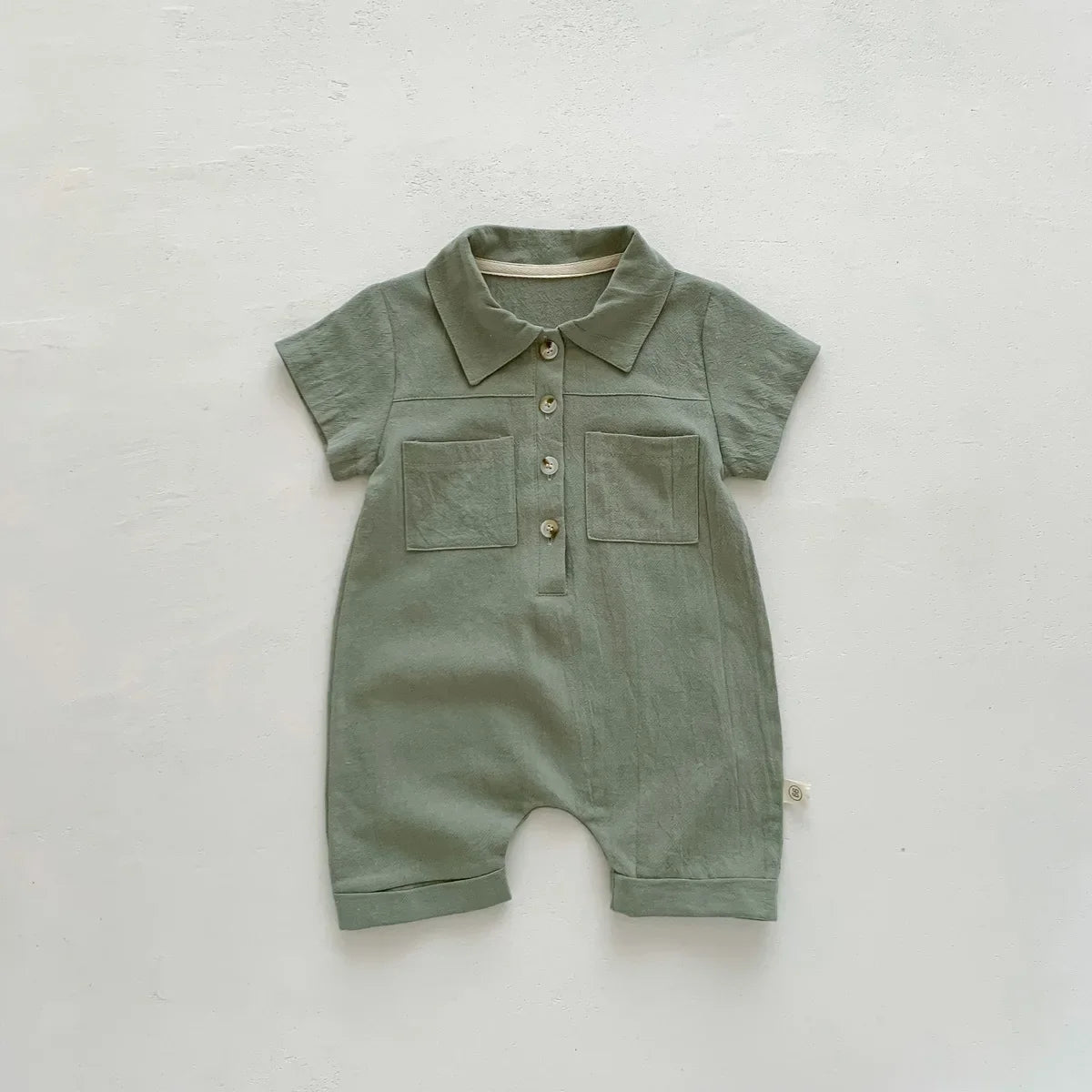 Solid Linen Overalls Jumpsuit