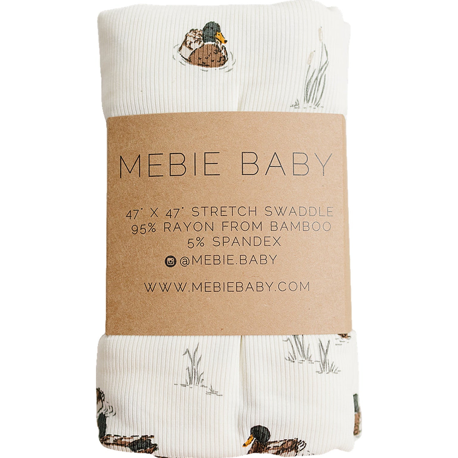 Ducks Ribbed Bamboo Stretch Swaddle