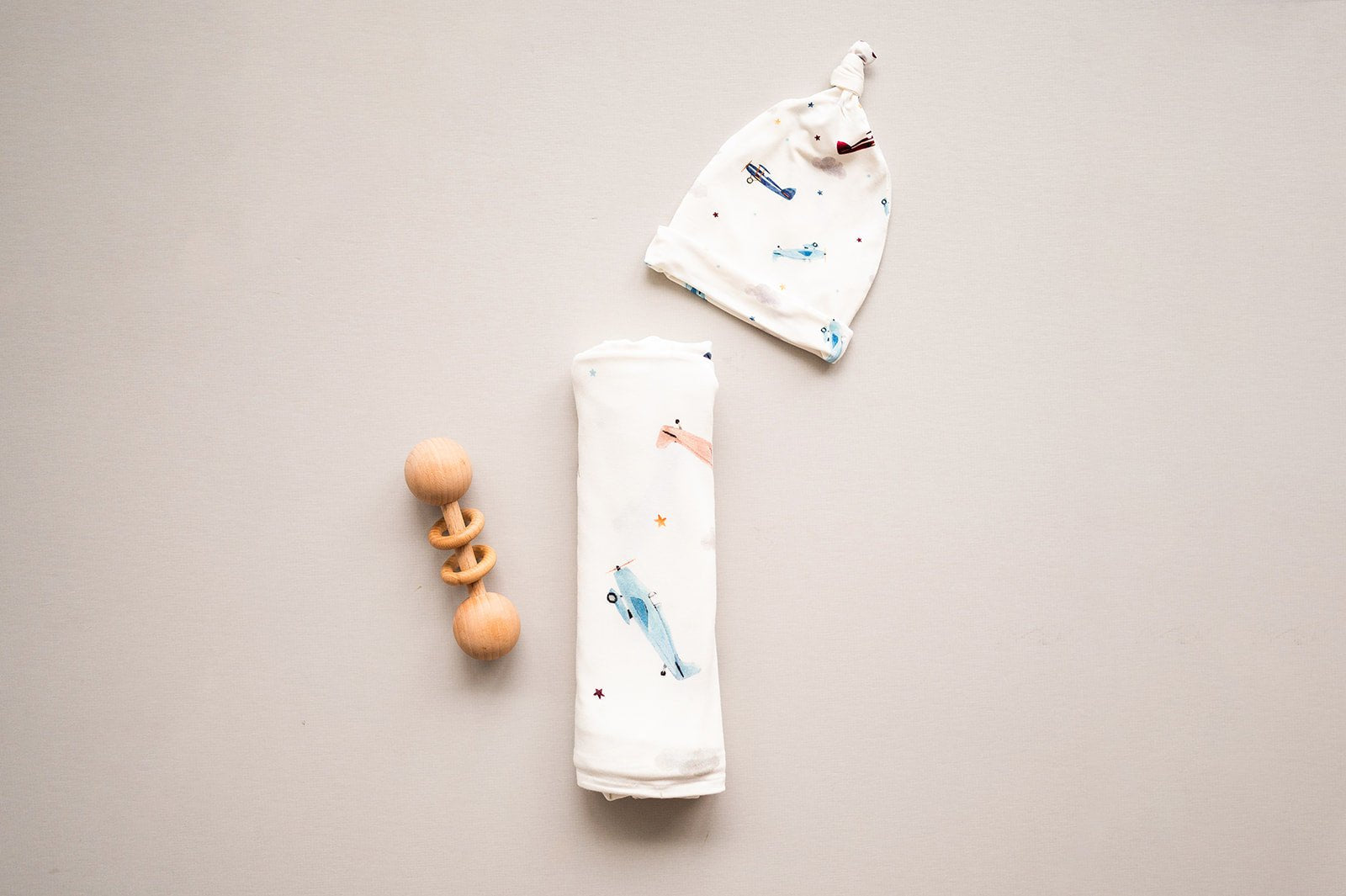 Vintage Airplane Bamboo Stretch Swaddle Blanket