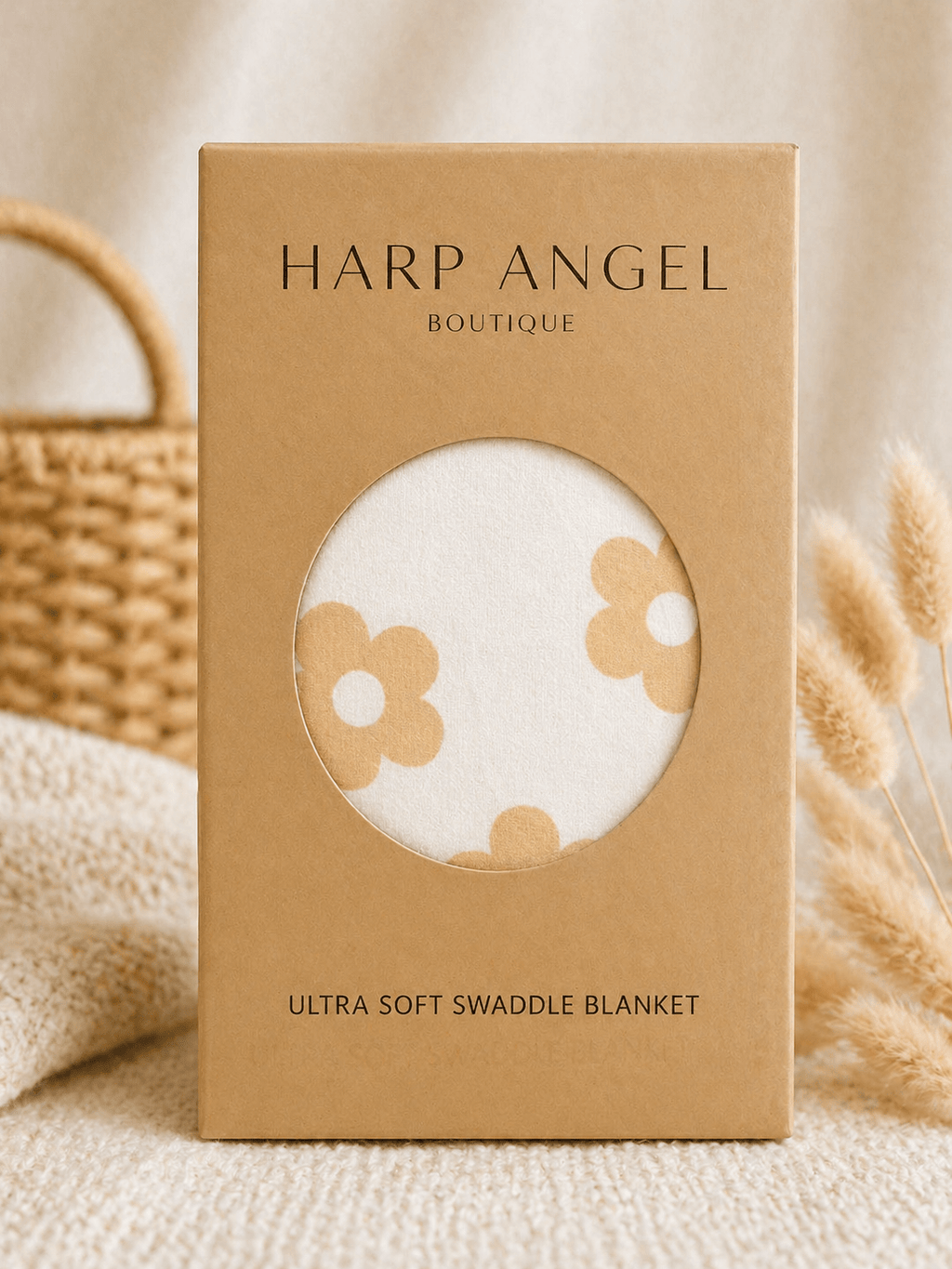 Blush Daisy Bamboo Stretch Swaddle Blanket