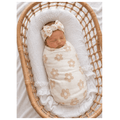 Blush Daisy Bamboo Stretch Swaddle Blanket