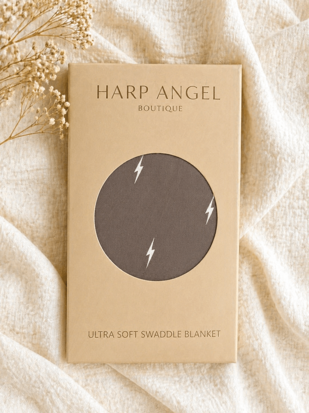 Brown Lightning Bamboo Stretch Swaddle Blanket