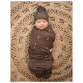Brown Lightning Bamboo Stretch Swaddle Blanket