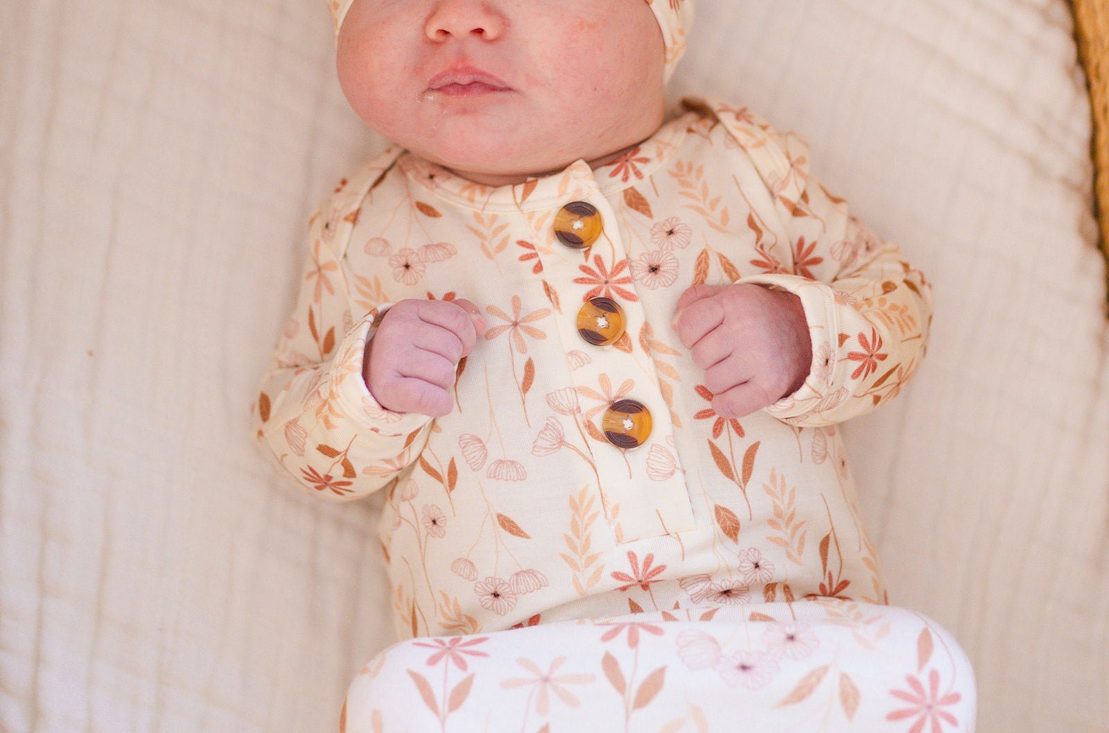 Wildflower Bamboo Knotted Baby Gown