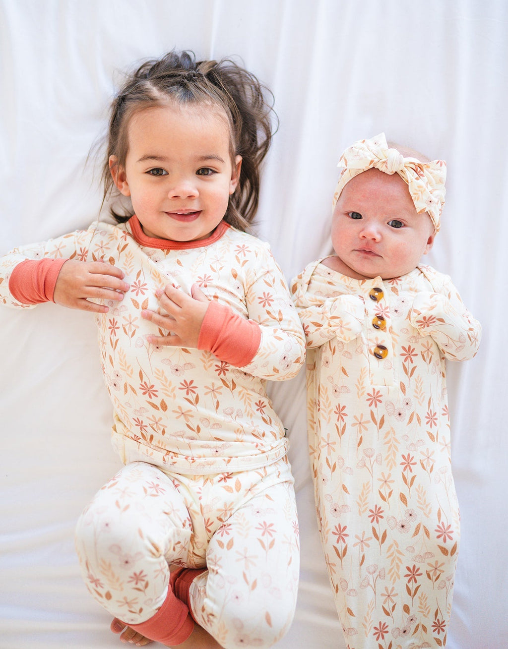 Wildflower Bamboo Knotted Baby Gown