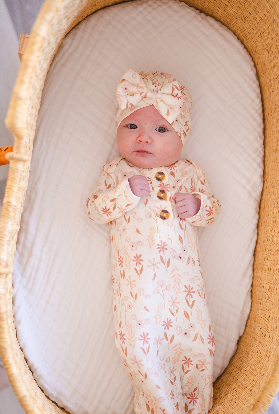 Wildflower Bamboo Knotted Baby Gown